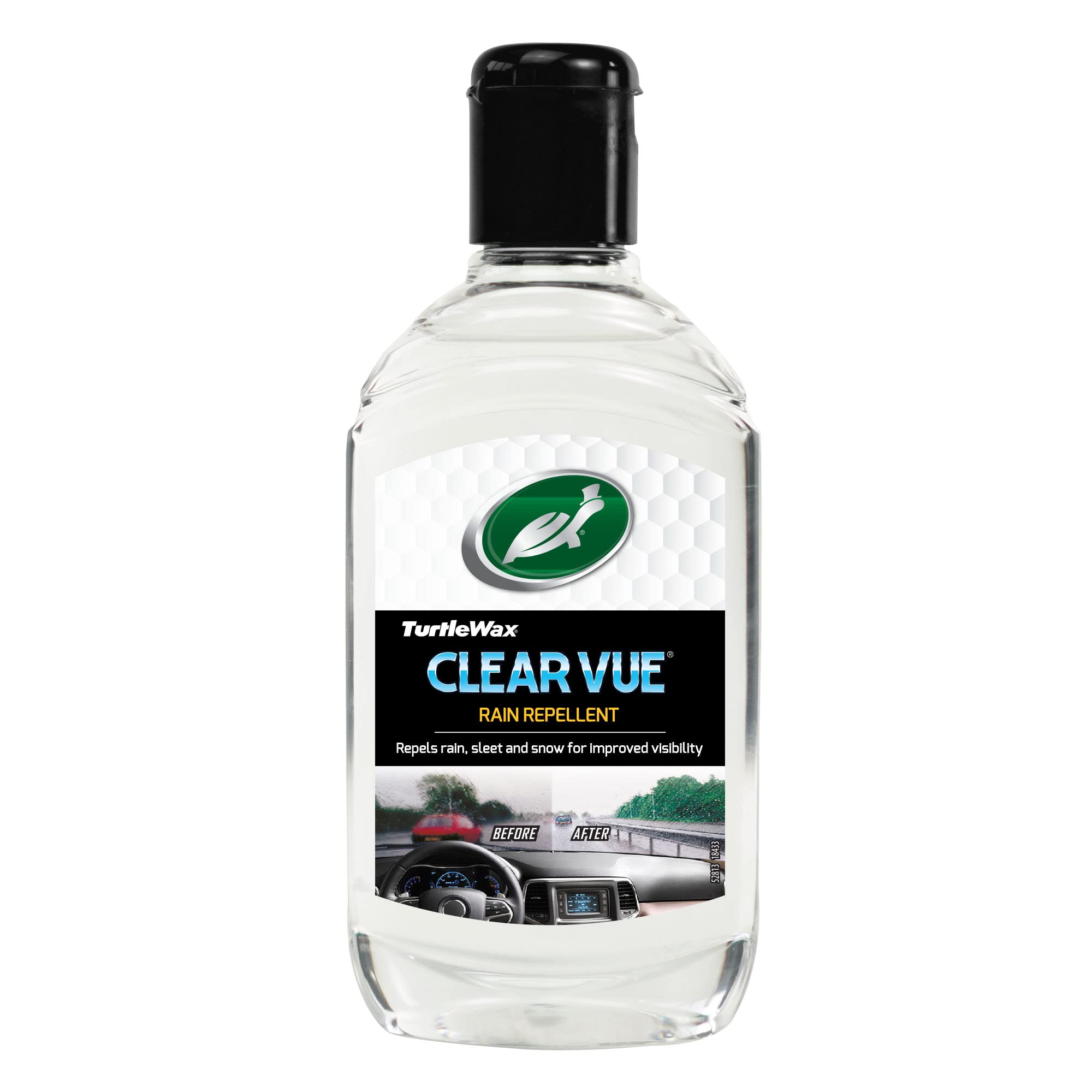 Turtle Wax Clearvue Rain Repellant for Car, Durable Hydrophobic Coating for All Exterior Glass Including Motorbike Helmets, Improves Visibility and Safety, I... — Turtle Wax
