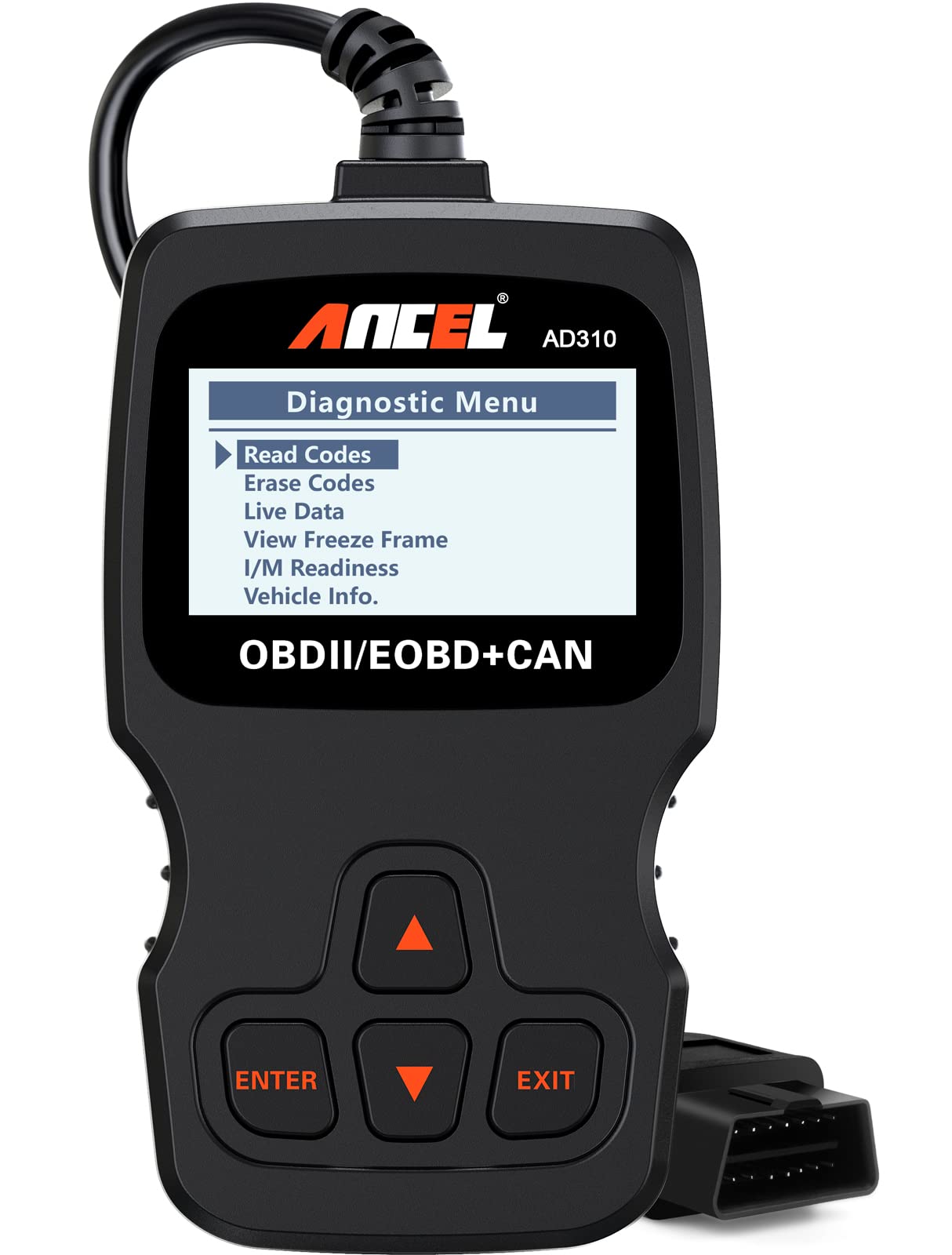 ANCEL AD310 Classic Enhanced Universal OBD II Scanner Car Engine Fault Code Reader CAN Diagnostic Scan Tool, Read and Clear Error Codes for 1996 or Newer OBD... — Ancel