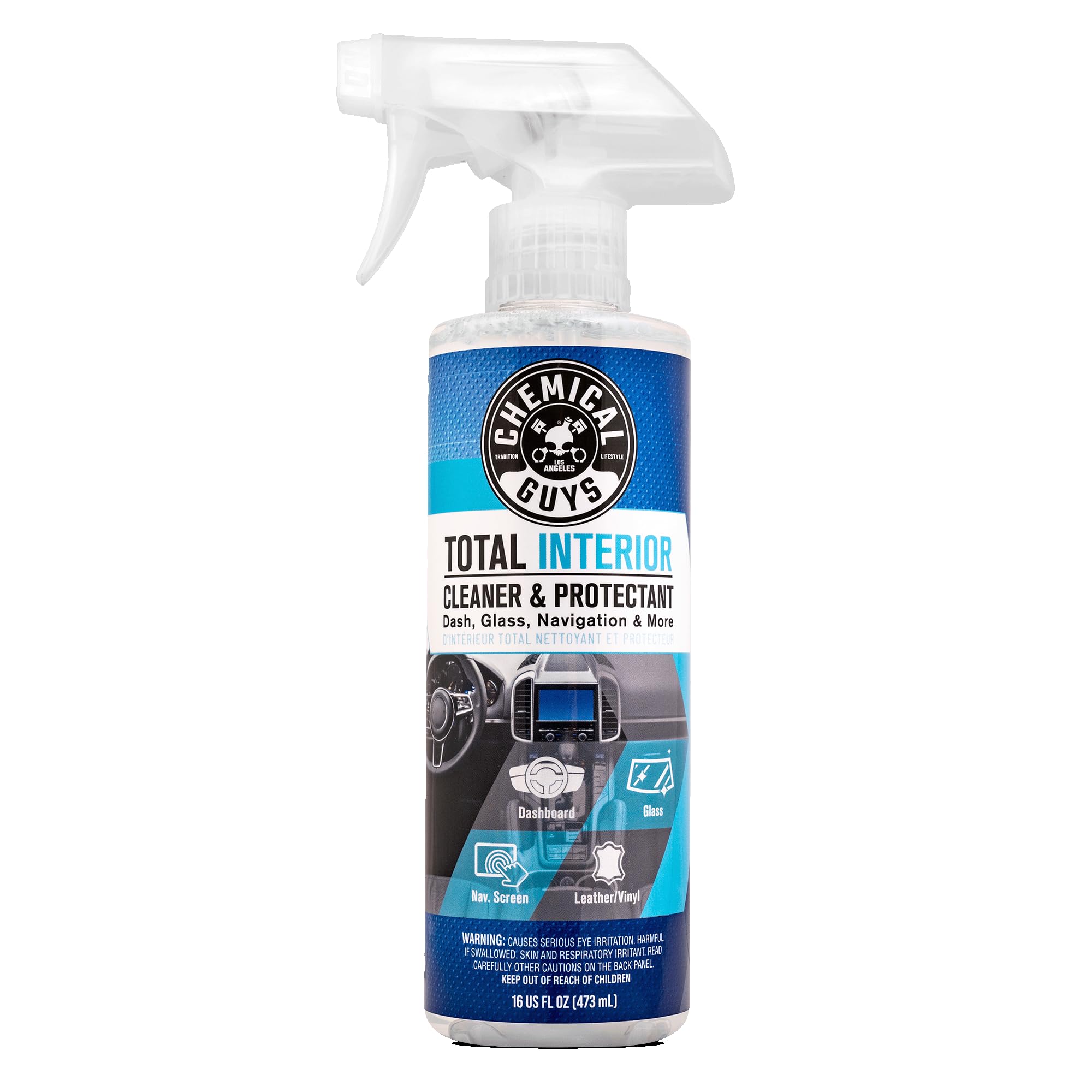 Chemical Guys, Total Interior Cleaner, Protectant & Car Detailer, 16 oz | Cleans car dashboards, seats, nav. screen, trim and glass in one step, streak-free,... — Chemical Guys