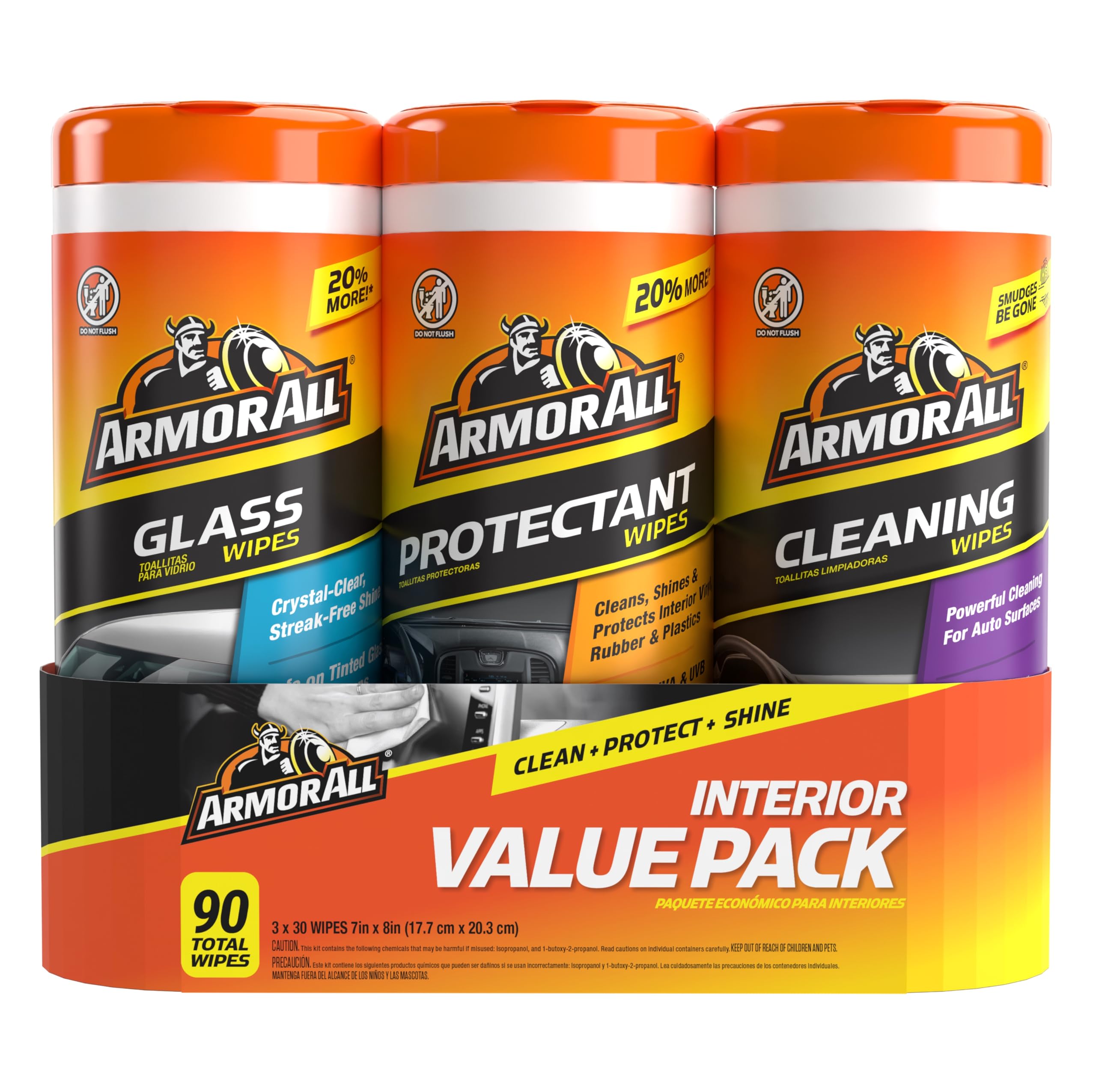 - Armor All Car Interior Value Pack, 90 Count, Auto Cleaning Wipes — Armor All