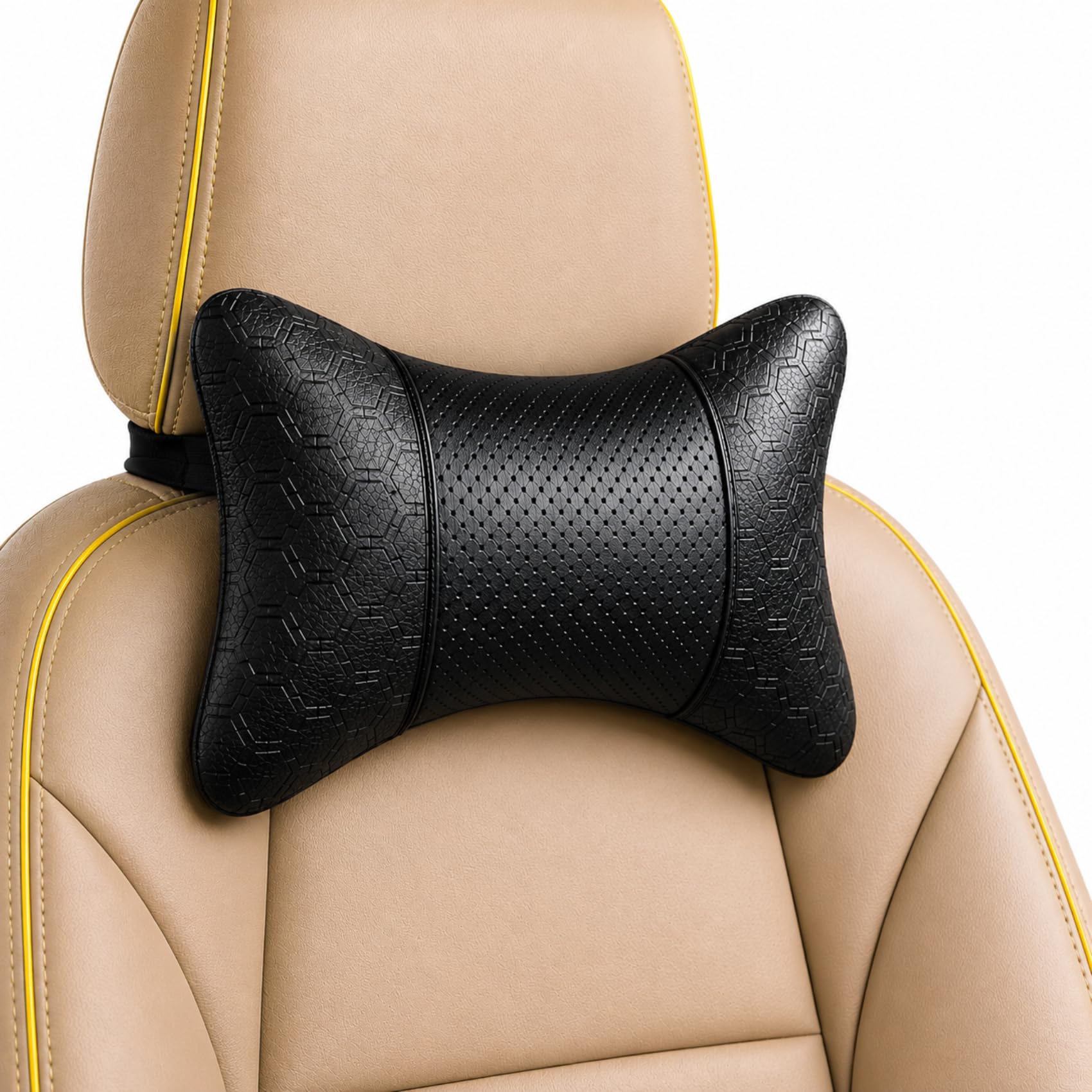 Adroitz Car Neck Rest Pillow Set of 2 | Ergonomic Headrest Cushion for Car Seat | Neck & Cervical Support for Pain Relief | Breathable Washable Cover | Unive... — Adroitz