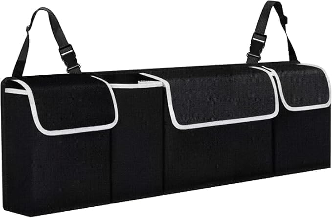 TANNESS Car Boot Seat Organiser with Adjustable Straps - Storage Accessories Organisers - Seat Back Protectors, Medium Large Interior Travel Storage, Foldabl... — Tanness