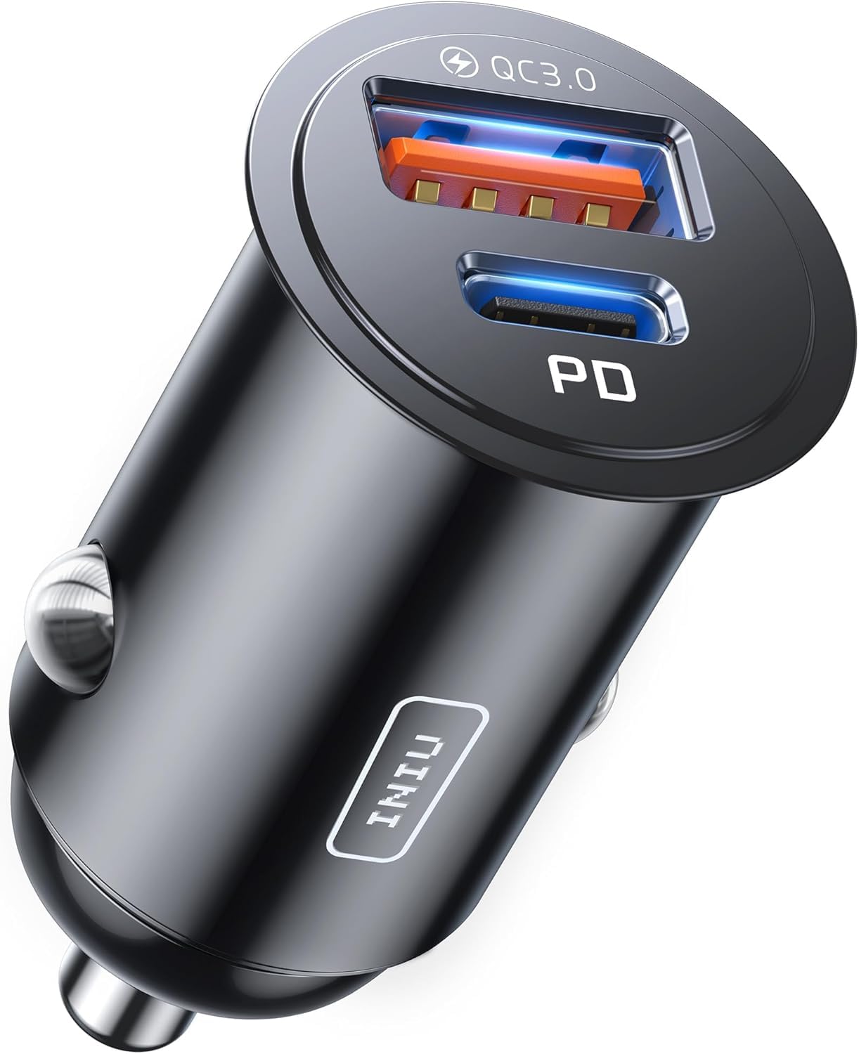 INIU Car Charger, Total 60W [USB C 30W+USB A 36W] Cigarette Lighter Charger | PD3.0 Fast Charging, 2-Port, Premium Metal Alloy, Mini Size, for 12V USB Socket... — Iniu