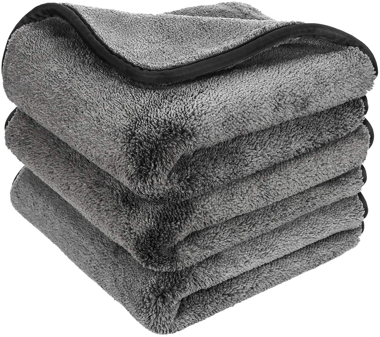 Auto Hub Heavy Microfiber Cloth for Car Cleaning and Detailing, Double Sided, Extra Thick Plush Microfiber Towel Lint-Free, 800 GSM (Size 40cm x 40cm)/Pack o... — Auto Hub