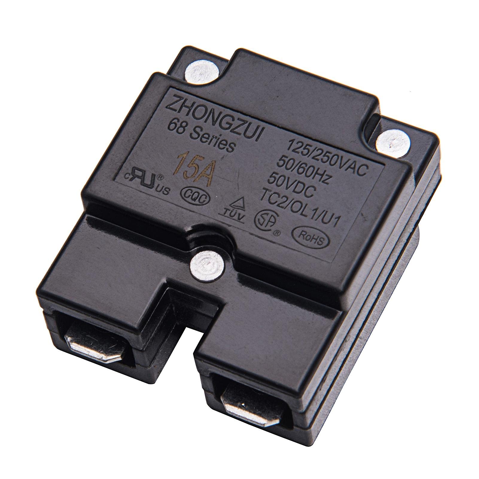 weelye 2Pcs 15A 125/250Vac 50Vdc Automatic Reset Relay Thermal Switch Circuit Breaker Current Overload Protector for Children Riding Electric Car Accessories