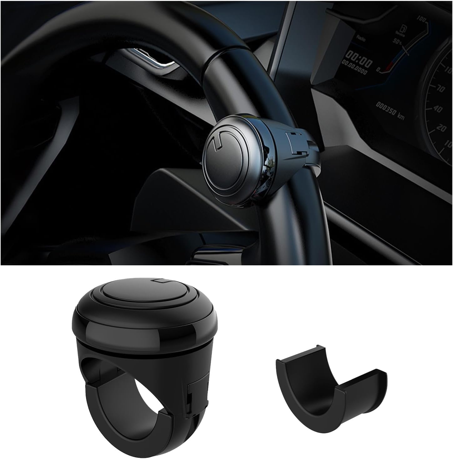 SARTE SA05KB5 Universal Car Steering Knob, Car Steering Wheel Knob, Steering Wheel Spinner Knob, 360° Rotation Booster (3R Original) — Sarte