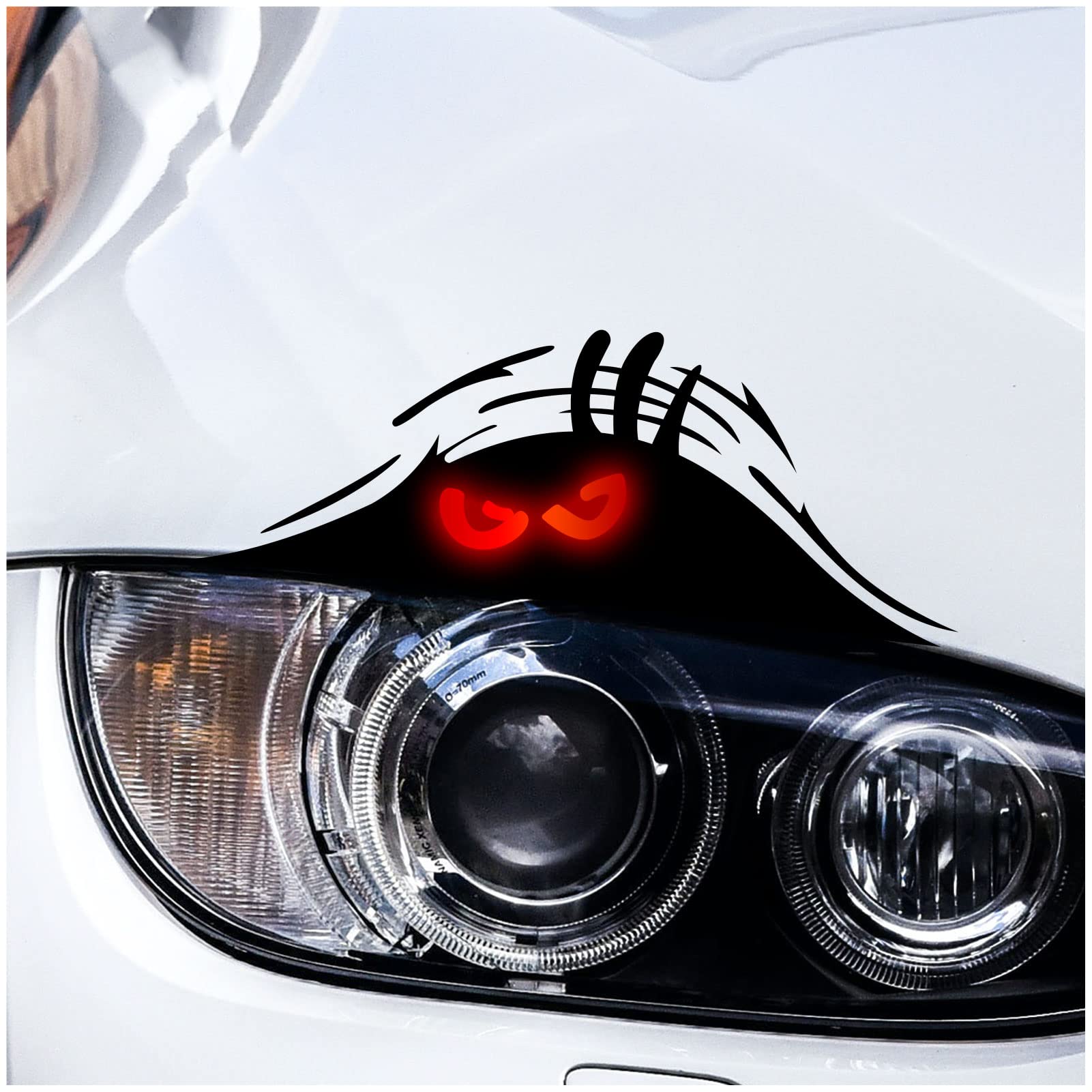 Blinglife Funny Peeking Monster Car Decal, Reflective Waterproof Vinyl Monster Car Sticker Car Decals for Women Men Waterproof and self Adhesive Vinyl car Ex...