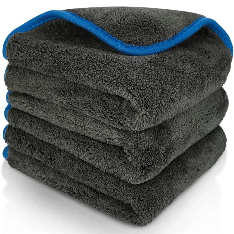 Auto Hub Microfiber Car Cleaning Cloth - Soft 800 GSM (60x40 cm) Microfiber Cloth for Car and Bike - Scratchless Drying and Detailing 60x40 cm, Pack of 3, Grey — Auto Hub