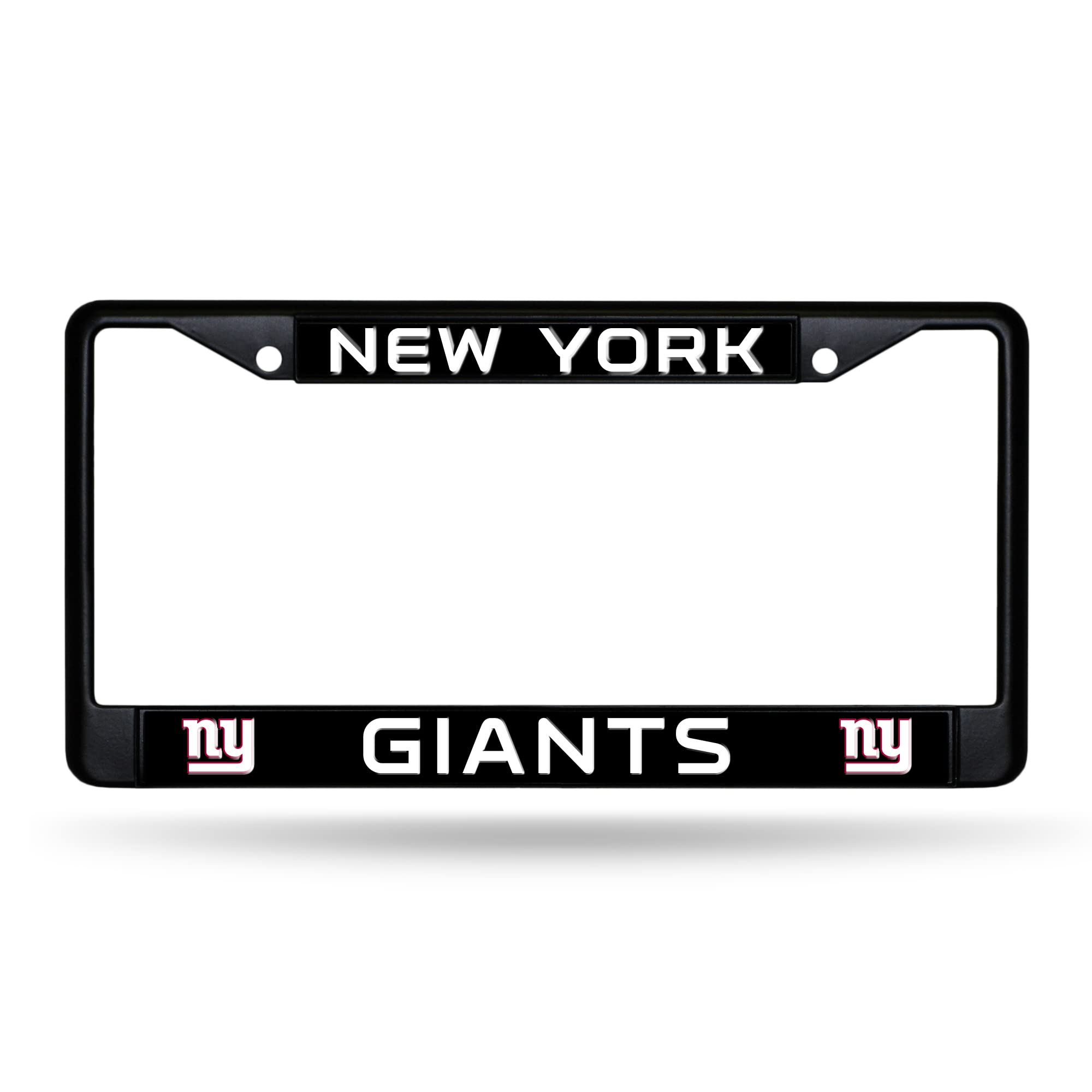 Rico Industries NFL Football New York Giants Black License Plate Frame 12" x 6" Black Chrome Frame 12" x 6" Car/Truck Auto Accessory