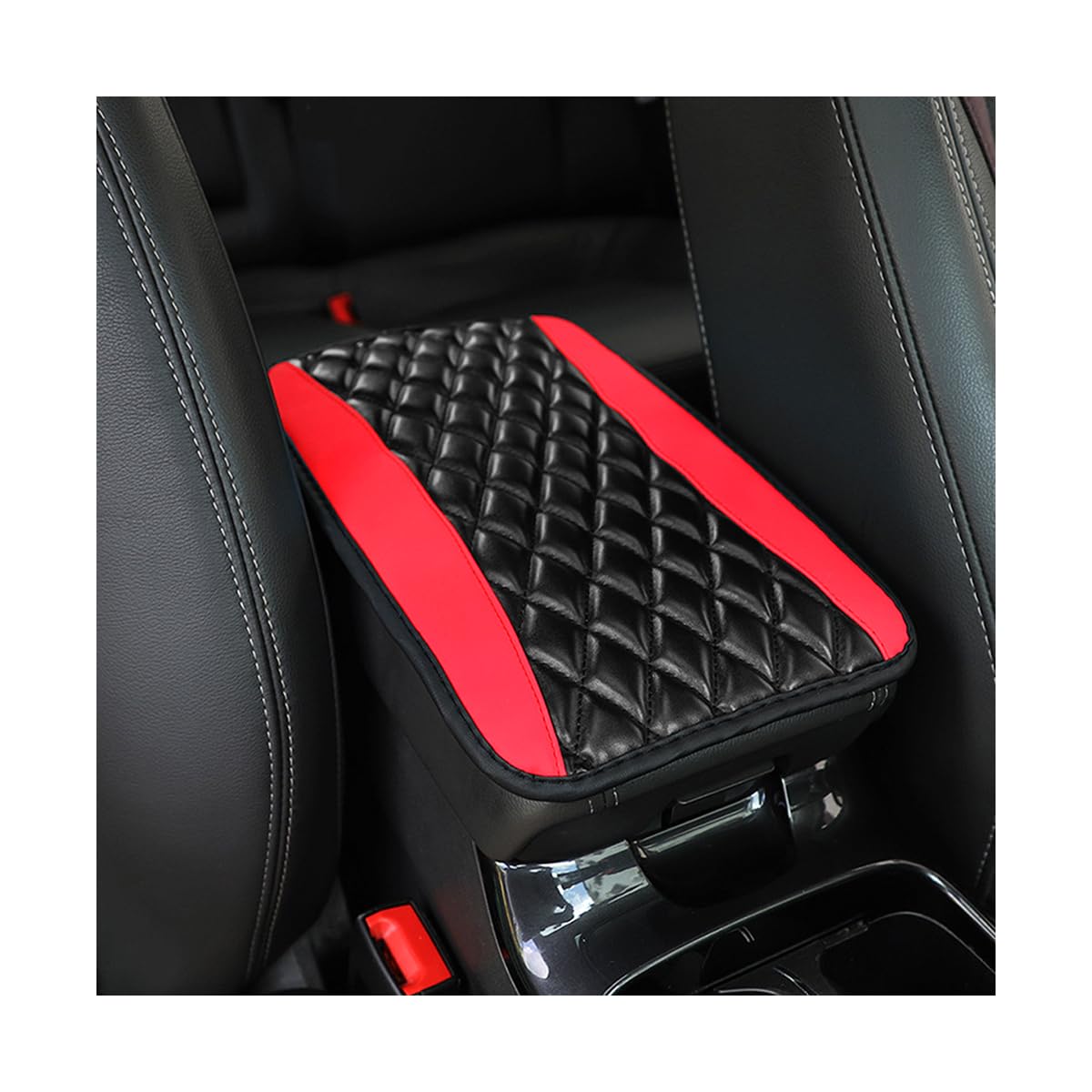 Moly Magnolia Car Center Console Pad, Red | water-resistant leather surface, armrest seat-box coverage, fits most cars, SUVs, and trucks, car interior access... — Moly Magnolia