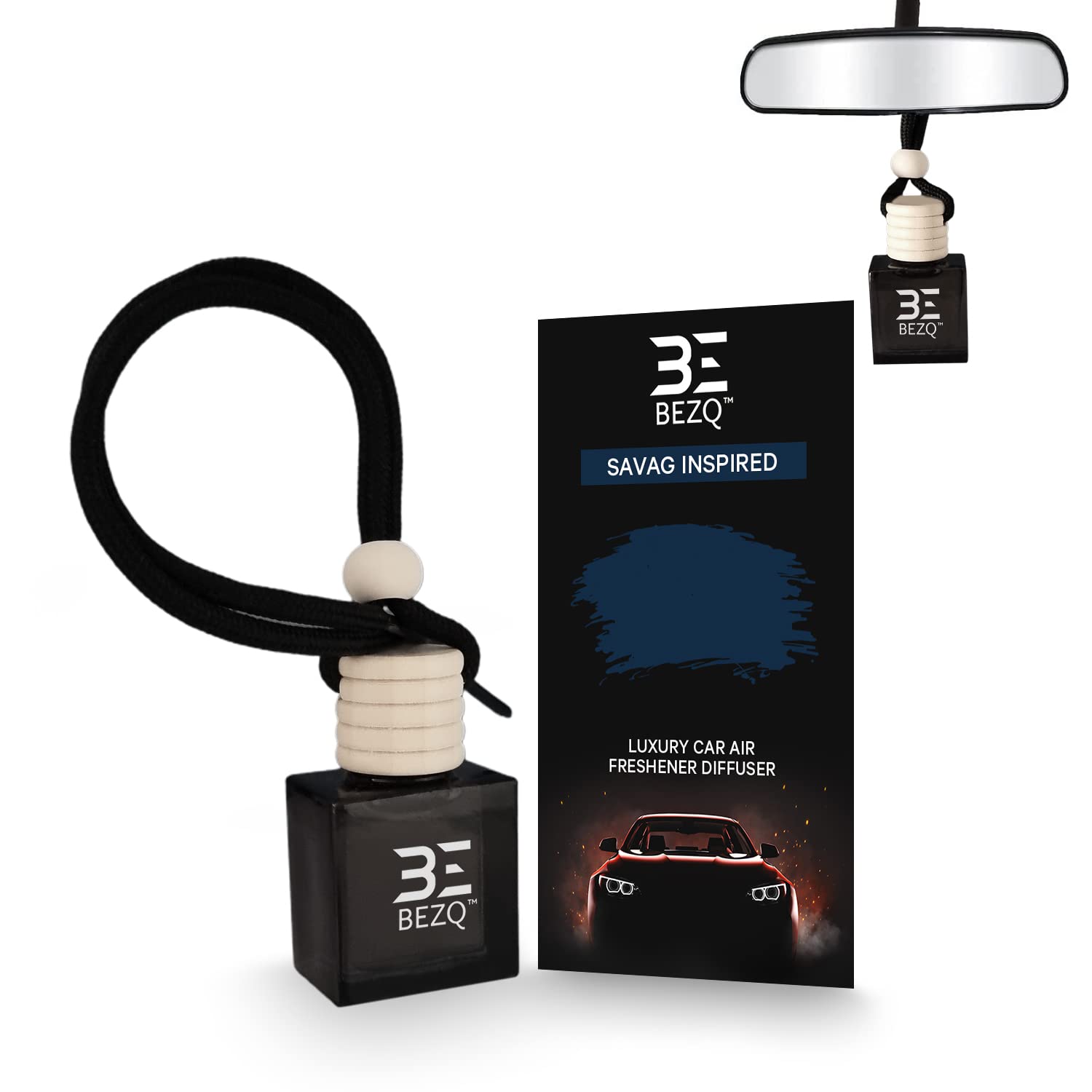 SAVAGE Car Fragrances Inspired Car Air Freshener for Men Diffuser Scent Luxury Ornament Long Lasting (SAVAG INSPIRED) BEZQ — Bezq