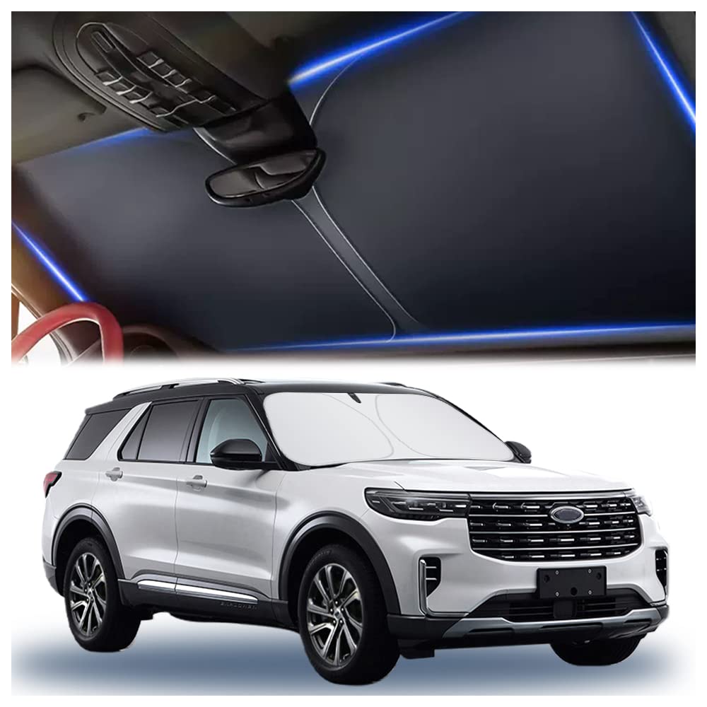 300T Thickened Automotive Glass Sunshade and Comes with Storage Bag,Keep Car Interior Cool,Universal Windshield Sun Shade Fit for Cars,Trucks,SUVs (L: 57.08... — Aokdom