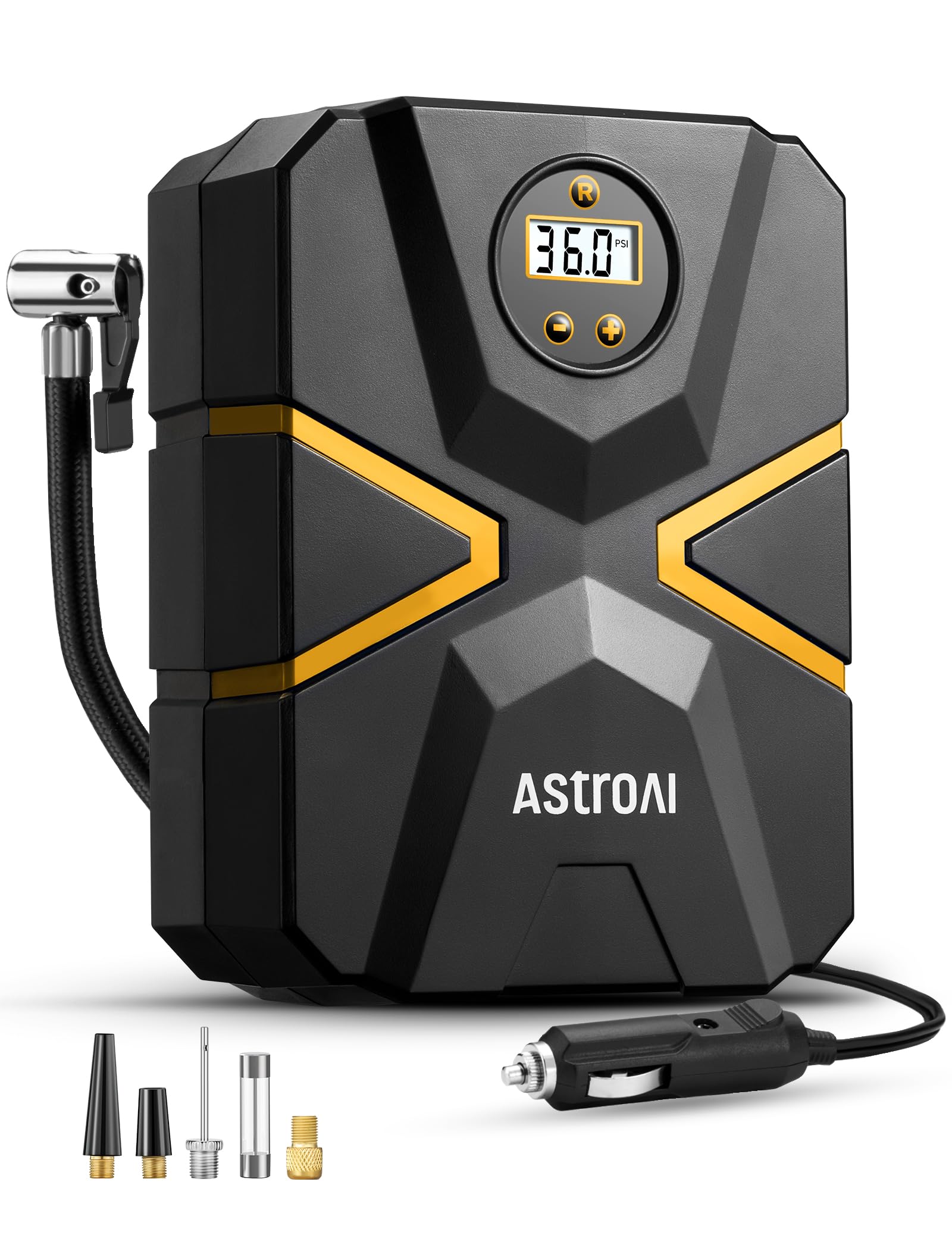 AstroAI Tyre Inflator Air Compressor 12V DC, Digital Car Tyre Pump 150PSI | Precise Control/Preset Pressure/Auto Shutoff, Fast Inflation Electric Pump for Ca... — Astroai