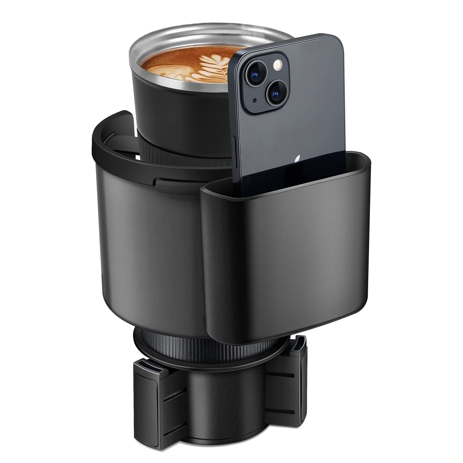 TYKOR Car Cup Holder Expander, 2 in 1 Cup Holder | Cup Holder Extender Adapter for Car, Fits YETI 24/36/46oz, Stanley 14-40oz, Large Water Bottles in 2.7"-4.... — Tykor
