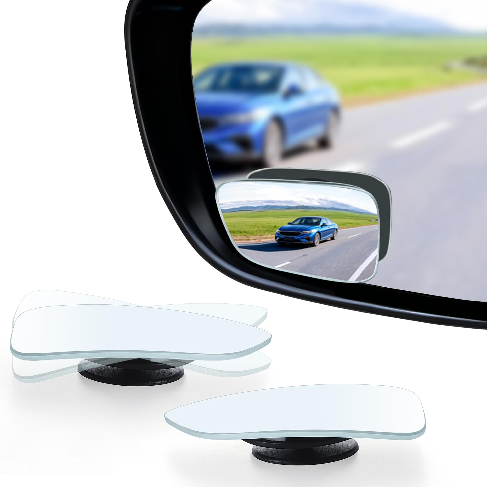 LivTee Blind Spot Car Mirror, HD Glass Frameless Convex Side Mirror Blindspot, Wide Angle Rear View Mirrors for SUVs, Trucks and RVs - Car Accessories — Livtee