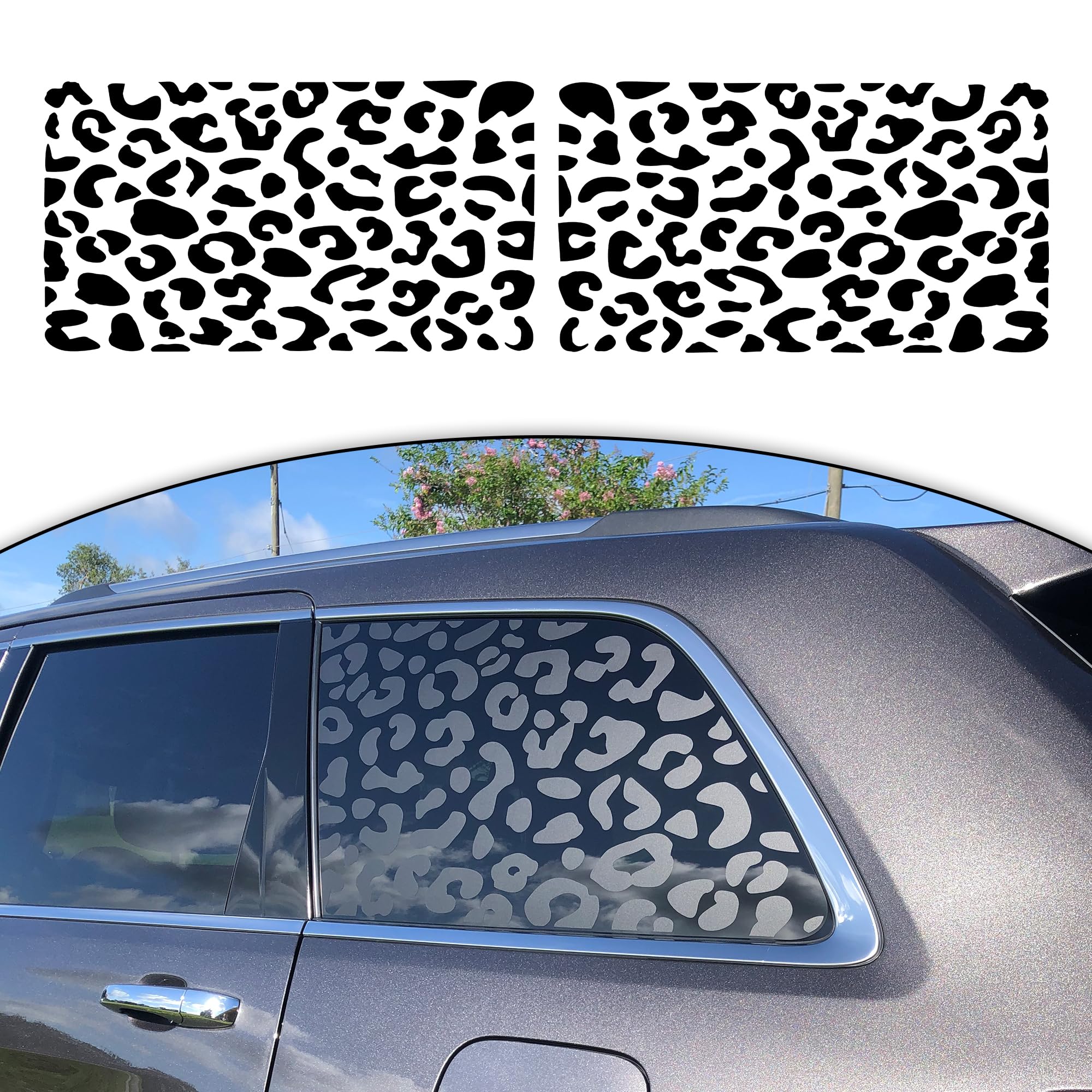 Zhizhong Side Window Decals for Car SUV Trucks, Universal Leopard Cheetah Vinyl Sticker Free Installation Tools (A Pair) — Zhizhong