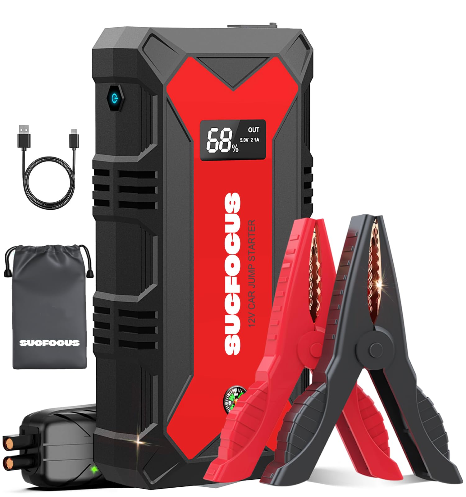 Jump Starter Power Pack, 4000A Car Battery Booster Jump Starter for 12V Vehicles and Motorbikes (9.0L Petrol or 8.5L Diesel), Car Jumper Starter Power Bank w... — Sucfocus