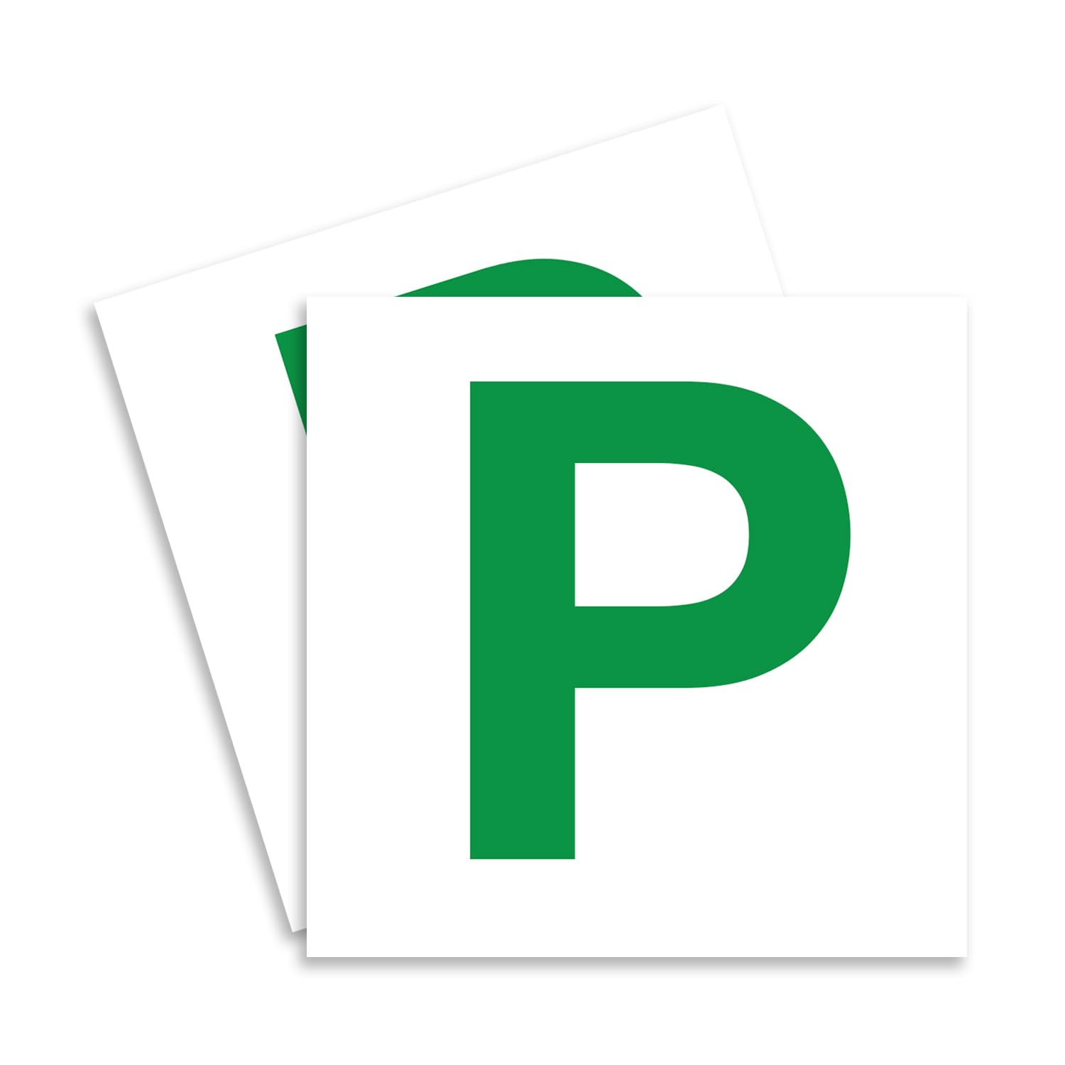 ARVO 2 Pack Magnetic P Plates for Cars – Strong & Thick Learner Plates – No Melting, No Blow Off, Easy to Move Without Scratching Paint – 178mm x 178mm UK Ro...