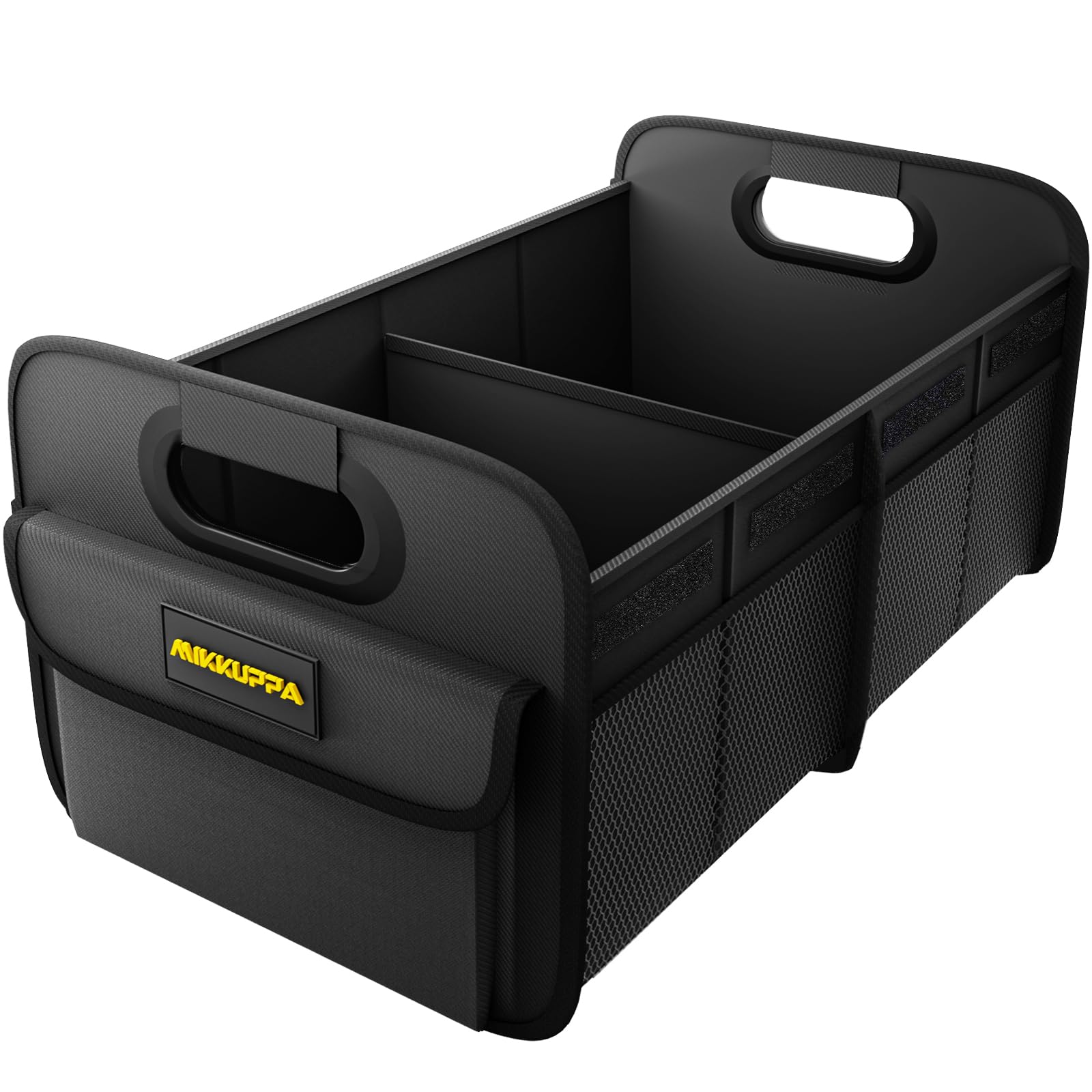 MIKKUPPA Car Trunk Organizer - 70L Collapsible SUV Trunk Organizer, Black | Reinforced Handles, Large Capacity, Slip Resistant, Sturdy Car Organization for G... — Mikkuppa