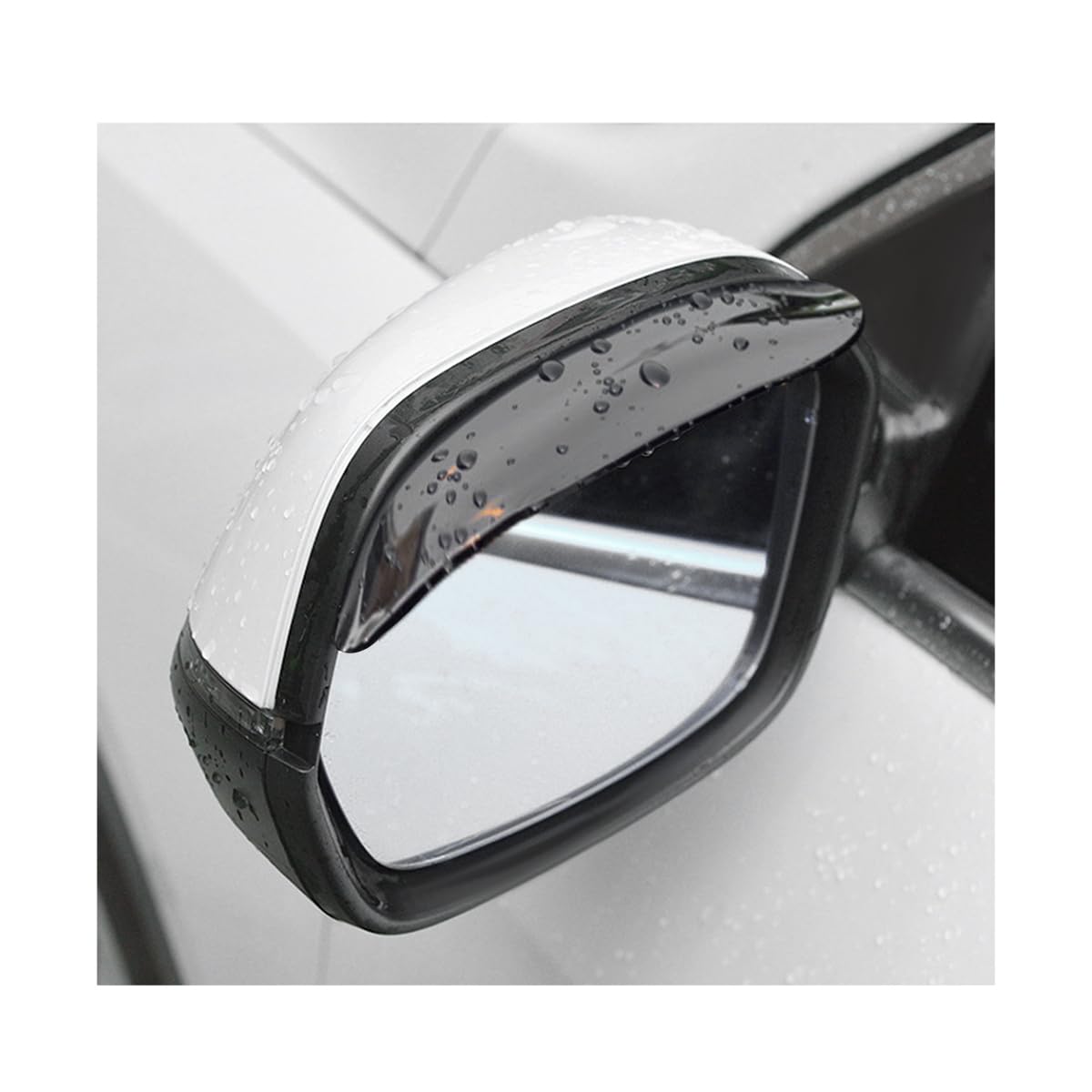 Wevdn 2 PCS Mirror Rain Visor Eyebrow, Waterproof PVC Auto Exterior Rear View Mirror Rain Visor Guard, Rainproof Side Mirror Rain Visor Eyebrow Cover for SUV... — Wevdn