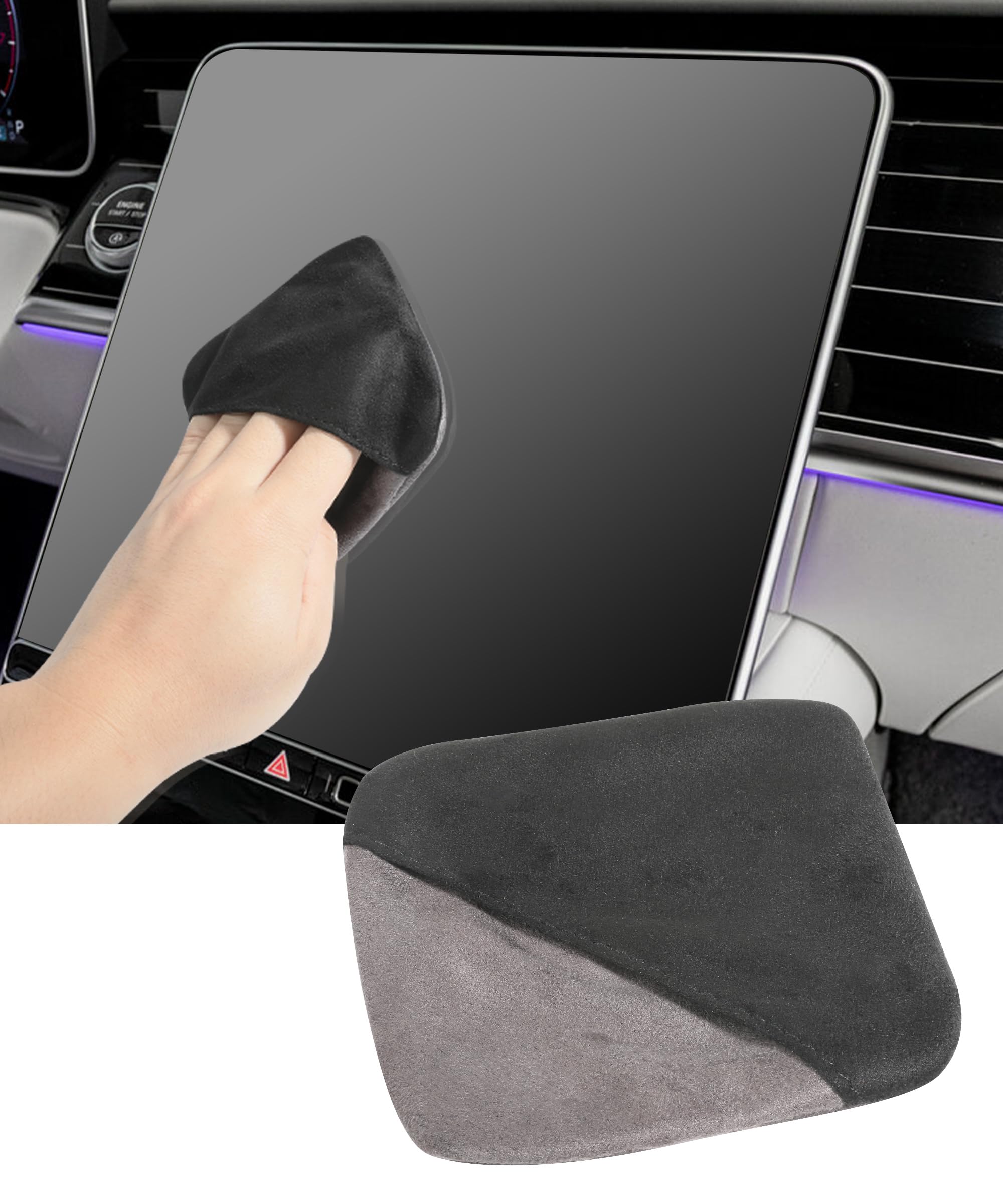 SCUARI Car Screen Cleaner,Touch Screen Cleaner for Car,Car Accessories Car Screen Wipes,Foldable Car Screen Cleaner Cloth,Square Microfiber Screen Cleaning P... — Scuari