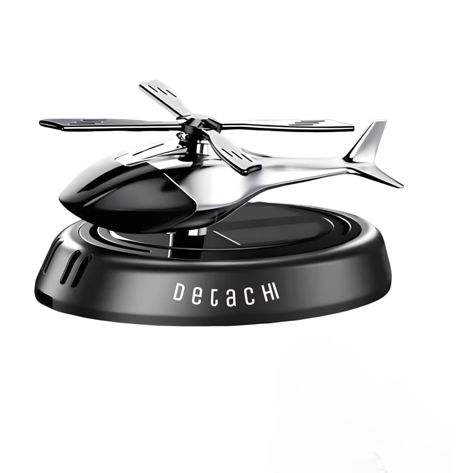 DETACHI Solar Dashboard Helicopter Fragrance Diffuser, Rotating Alloy Helicopter Ornament for Car, Office, Home Decor (Random Color),Pod — Detachi