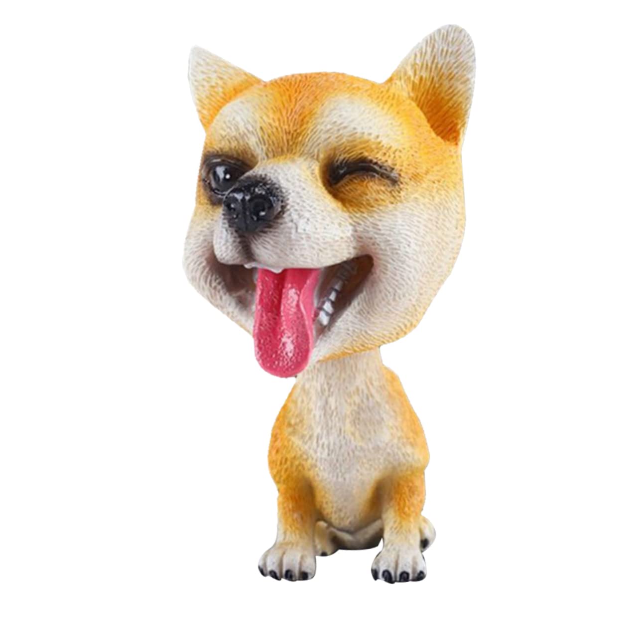 車の装飾品 car accessories ダッシュスキャン 漫画の装飾品 ダッシュカン うなずく頭の犬 犬ボブルヘッド 犬の車のアクセサリー Yellow