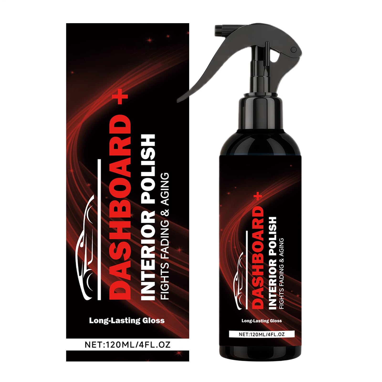 Car Interior Spray - 120ml Car Interior Polishing Spray, Vehicle Renovation Cleaner for Vehicle SUV Sedan RV Truck Garage Seats Dashboard Leather Plastic Vin...