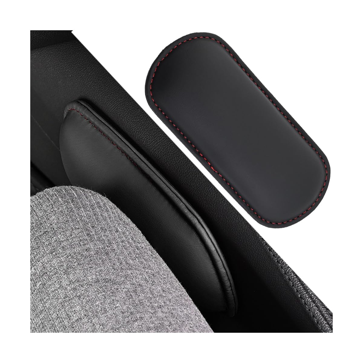 Car Armrest Knee Pad Cushion – Universal Fit Car Seat Side Edge Protector | Soft Microfiber Leather Console Knee Support | Anti-Slip Adhesive Interior Comfor...