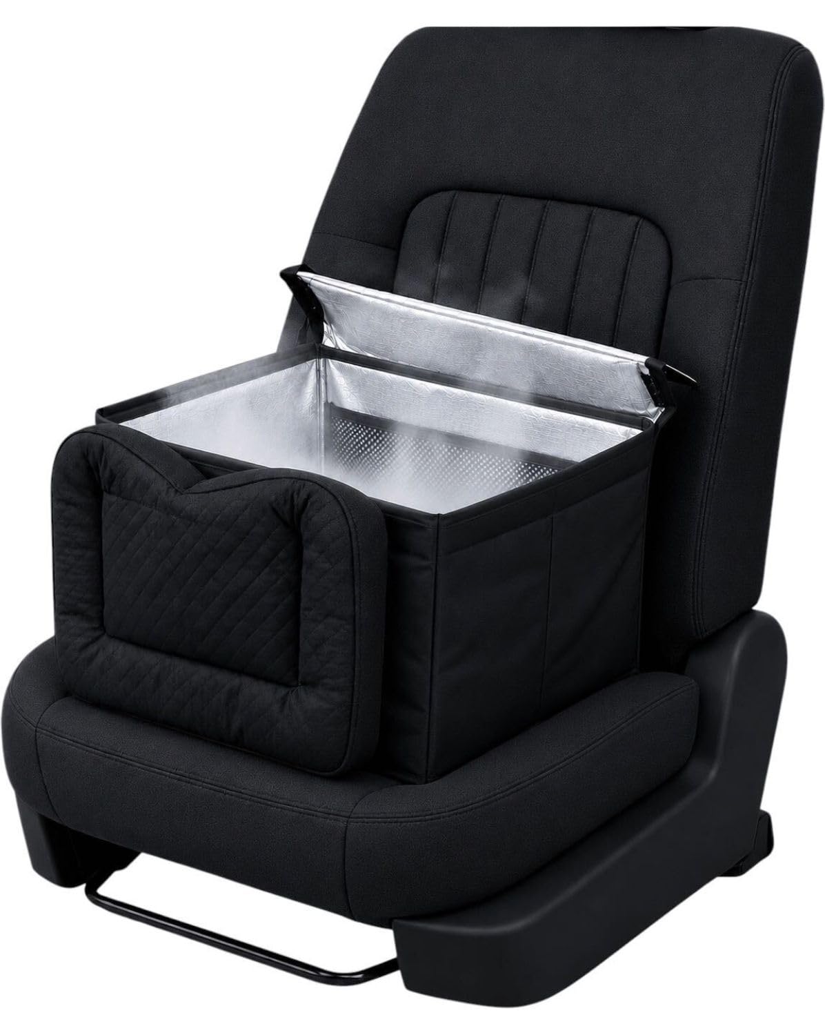 車 収納ボックス 大容量32.4L シートボックス 【保冷・保温/フタ付きタイプ】 助手席の荷物転落防止 クッションになる 2WAY 折りたたみ 取外し可能 洗える ランバーサポート 全車種対応 軽自動車 SUV ミニバン