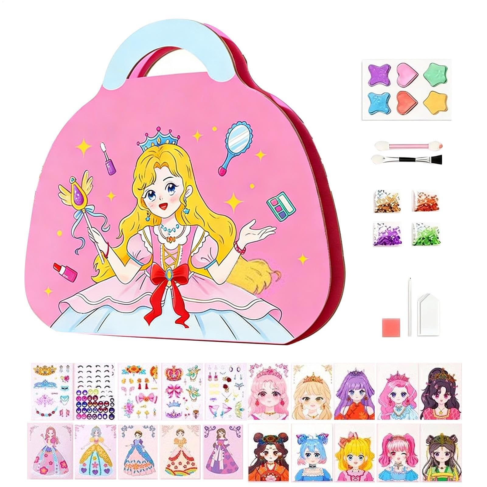 Princess Glam Magic Kit, Foil Art Set, 9.4x8.3x2 Inches Box Handy Grip, Gem Painting Aid with Quick Setup, Sparkly Toys Helper with Reliable Fun, Home Access...
