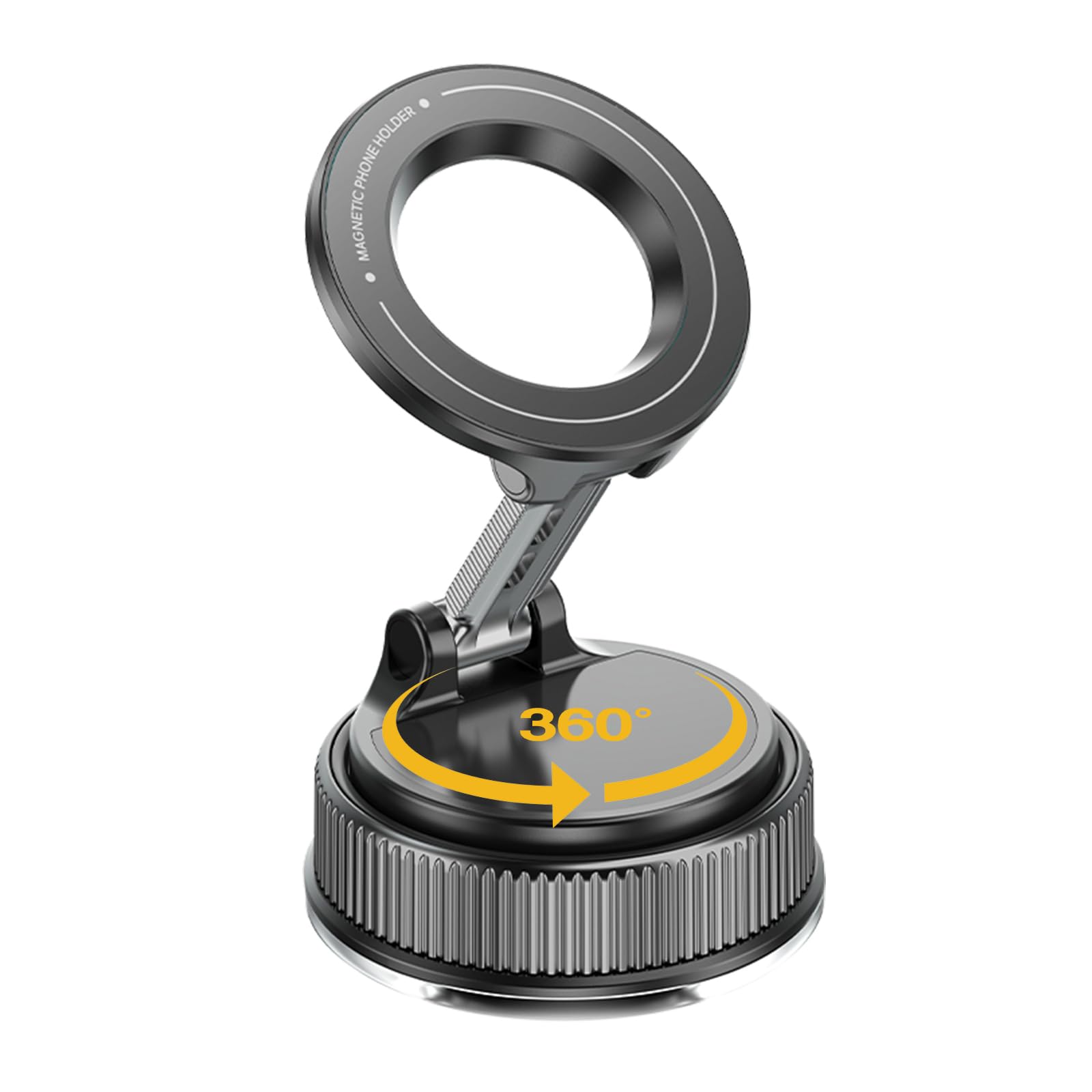 MagSafe Car Mount, Vacuum Magnetic Phone Holder for Car with Strong Suction | 360° Adjustable Phone Mount for Dashboard & Windshield, Fits iPhone 17/16/15/14... — Honnobe
