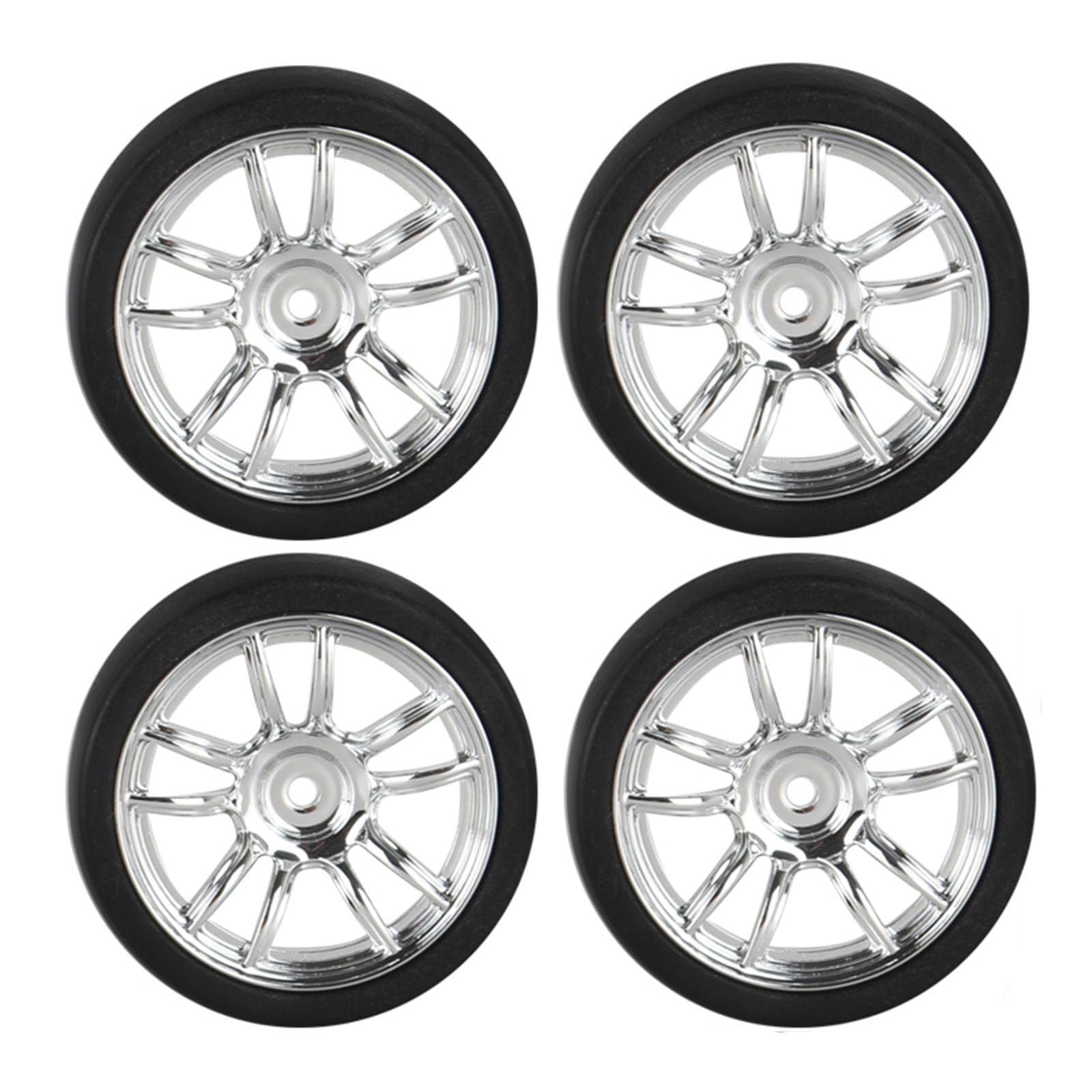 1/18 ドリフトカー用リモコンカータイヤホイール, 銀 スタイル1 | Control Vehicle Durably Car Wheel Car Part Part and Accessories