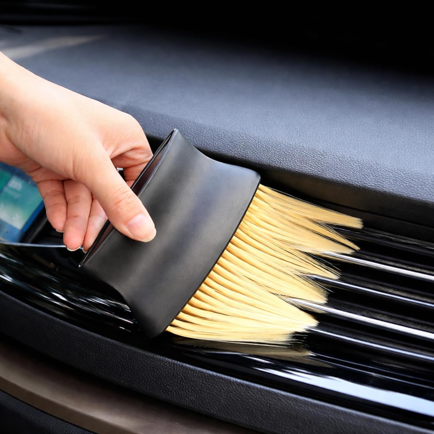 Car Interior AC Vent Cleaning Brush Soft Detailing Tool for Dusting and Cleaning Automotive Accessories, Dashboard, Get Rid of Dust and Dirt from Laptop (Pac...