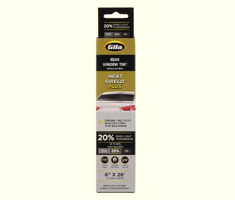 Gila Window Film, Window Tint 20% Rear Window Limo Black 6in. x 26ft — Gila