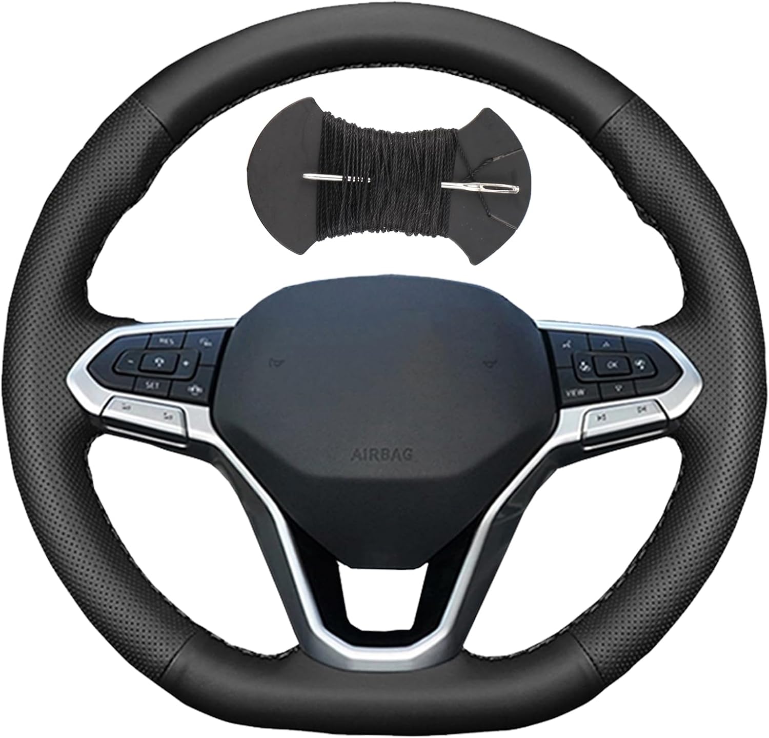 O SHI CAR Steering Wheel Cover Microfiber Leather Stitch Wheel — O SHI CAR